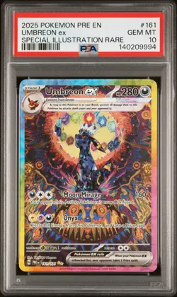 2025 POKEMON PRE EN-PRISMATIC EVOLUTIONS #161 UMBREON EX PSA 10 - Image 1