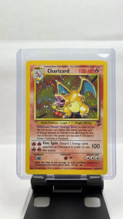 2000 Pokemon Base Set 2 Charizard 4/130 Holo Rare NM+ 25 Years Stored! - Image 2