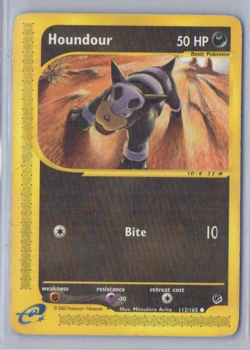 2002 Pokemon Expedition Houndour 113/165 Common E-Reader - Image 1