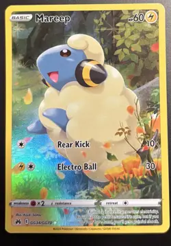 Pokemon Mareep GG34/GG70 Ultra Rare Crown Zenith Galarian Gallery Full Art NM - Image 1