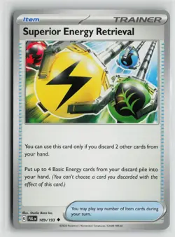 Pokemon TCG Paldea Evolved Superior Energy Retrieval x1 NM 189 - Image 1