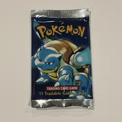 Pokemon TCG 1st Edition Base set Booster pack factory seal shadowless Blastoise - Image 1
