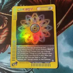 Rainbow Energy - 144/147 Aquapolis Pokemon - Rare HOLO HAVY PLAYD - Image 2