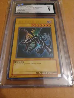 Yu-Gi-Oh Red-Eyes B. Dragon SDJ-001 Ultra Rare CGC 9 - Image 2