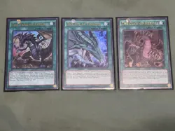 Yugioh The Eye of Timaeus-Claw of Hermos-Fang Of Critias Ultra Rare 1st Ed DRL3 - Image 1