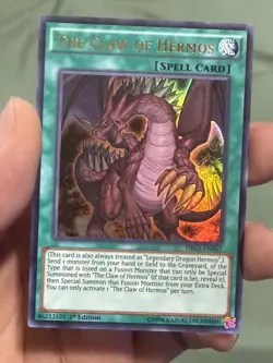 Yugioh The Eye of Timaeus-Claw of Hermos-Fang Of Critias Ultra Rare 1st Ed DRL3 - Image 2