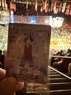 One Piece Monkey D. Luffy US Voyage College Basketball Trading Card IN HAND! - Image 1