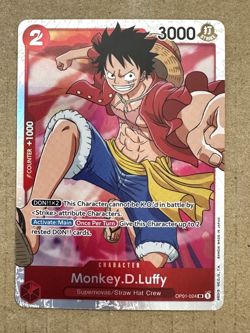 One Piece TCG English OP01-024 Monkey D Luffy SR Foil NM or better - Image 1