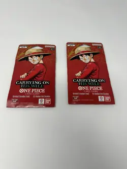 Lot Of 2 One Piece TCG English OP-13 Carrying On His Will Pack Factory Sealed! - Image 1