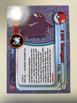 GENGAR #94 Pokemon Card TCG Topps TV Animation - Image 2