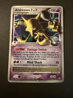 Alakazam LV.X Holo Pokemon Card 103/111 Rising Rivals Series LP - Image 1