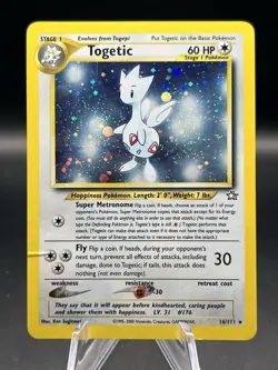 2000 Togetic Pokemon Neo Genesis Set #16 English Version Holo Pokemon TCG Card - Image 1