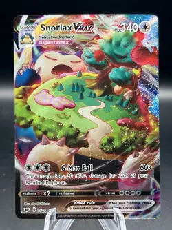 Pokemon TCG Snorlax VMAX Holo Ultra Rare Card Sword & Shield 142/202 - Image 1