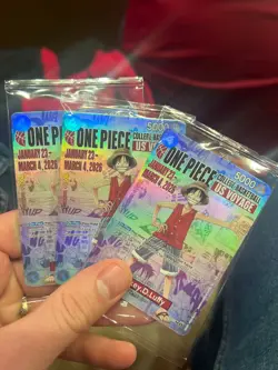 3- One Piece Monkey.D.Luffy US College B-ball Promo Card Rutgers IN HAND READY - Image 1