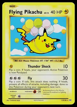 Pokemon Card - Flying Pikachu XY Evolutions 110/108 Secret Rare - Image 1