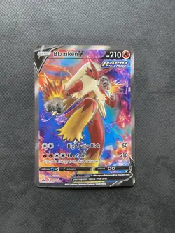 Blaziken V Full Art 161/198 Chilling Reign NM Ultra Rare Pokemon Card Mint - Image 1