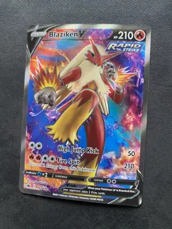 Blaziken V Full Art 161/198 Chilling Reign NM Ultra Rare Pokemon Card Mint - Image 2