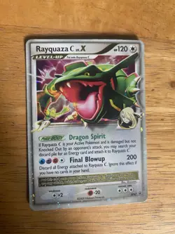 Pokemon TCG Rayquaza C LV.X Diamond And Pearl Black Star Promo Card DP47 - Image 1