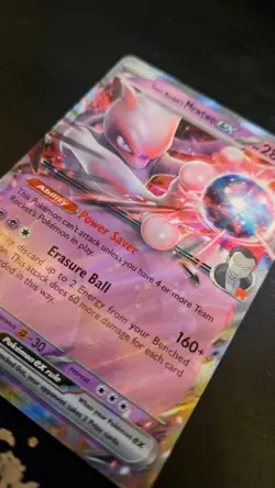 Team Rocket's Mewtwo ex 81/182 Full-Art Pokemon card - Image 1