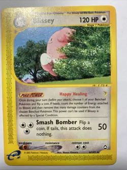 BLISSEY Pokemon TCG Trading Card - RARE - 6/147 Aquapolis - Image 1
