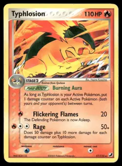 Pokemon Cards Typhlosion 17/115 Unseen Forces Holo Rare MP - Image 1
