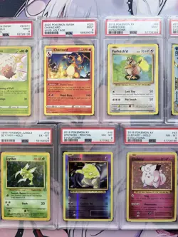 Pokemon TCG PSA Graded Cards Lot of 9 Charizard Ninetales, Various Cards - Image 3