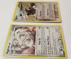 Aggron Holo Lot of 2 Cards 1/123 Legend Maker 2/92 Pokemon TCG - Image 2