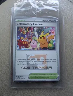 Pokemon Celebratory Fanfare - MEP 028 Ace Trainer Rewards Promo Card *IN HAND* - Image 1