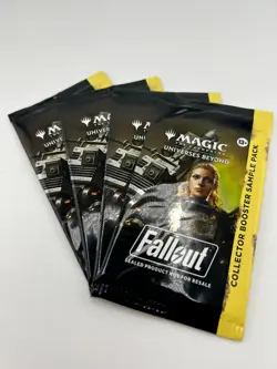 4 Magic Gathering MTG Universes Beyond Fallout Collector Booster Sample Pack Lot - Image 1