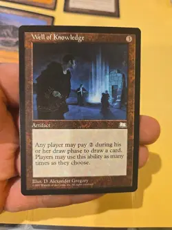 MTG Well of Knowledge Weatherlight NM Artifact Rare NEVER PLAYED - Image 1