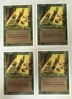 MTG * Regrowth (X4) Playset NM Unplayed Revised Edition Regular SellbyCyn - Image 1