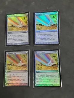 4x MTG Foil Chromatic Star -Played - 10th Tenth Edition Playset - Image 3