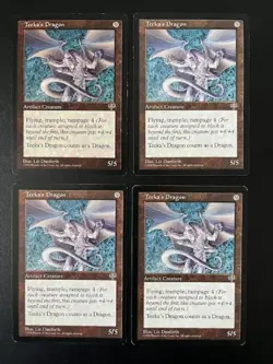 MTG- Teeka's Dragon x4 - Mirage - Image 1