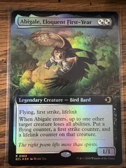 Foil Abigale, Eloquent First-Year - Lorwyn Eclipsed ECL Magic: The Gathering MTG - Image 1