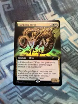 MTG Foil Extended Art Harmonic Sliver NM Unplayed Secret Lair Drop - Image 1