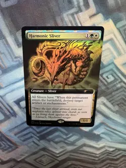 MTG Foil Extended Art Harmonic Sliver NM Unplayed Secret Lair Drop - Image 3
