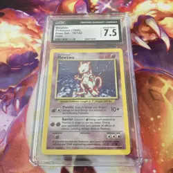 CGC 7.5 Mewtwo Base Set (1999) 10/102 Holo Pokemon TCG Rare Graded - Image 1