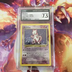 CGC 7.5 Mewtwo Base Set (1999) 10/102 Holo Pokemon TCG Rare Graded - Image 3