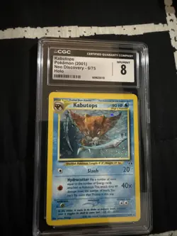 Kabutos Neo Discovery 1st Edition Holo Rare Pokemon CGC 8 NM-Mint 2001 - Image 1