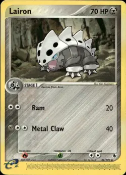 Lairon 36/109 Uncommon EX Ruby and Sapphire Pokemon - Image 1