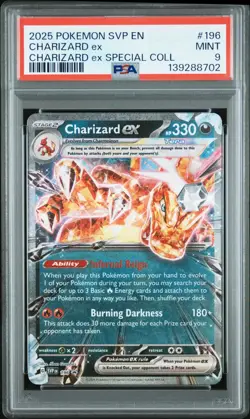 2025 POKEMON SVP PROMO CHARIZARD EX SPECIAL COLLECTION #196 CHARIZARD EX PSA 9 - Image 1