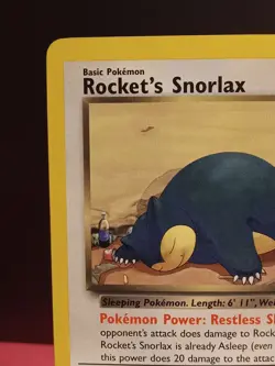 Pokemon TCG Rocket's Snorlax 33/132 Gym Heroes Regular Unlimited Rare LP - Image 4