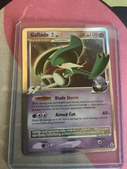 Gallade E4 LV.X 106/111 Holo Rare LV.X Rising Rivals Pokemon MP (Worn, Sleeved) - Image 1