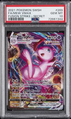 2021 POKEMON SWORD & SHIELD FUSION STRIKE SECRET #269 FULL ART/MEW VMAX PSA 10 - Image 1