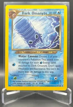 Pokemon TCG Neo Destiny DARK OMANYTE Regular, Uncommon - 37/105 - Image 1