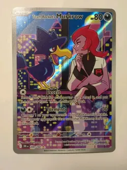 Team Rocket's Murkrow 200/182 Sv10: Destined Rivals AR Pokemon TCG 2025 NM - Image 2