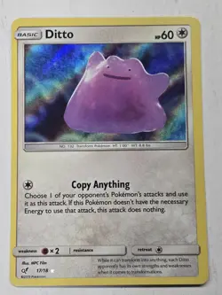 Pokemon TCG Ditto 17/18 Detective Pikachu Holo - Image 1