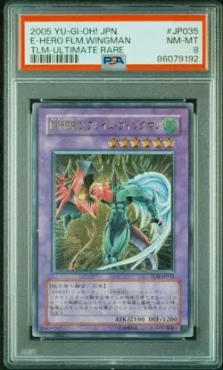 Yu-Gi-Oh PSA8 Elemental Hero Flame Wingman TLM-EN035 Ultimate Rare 2005 Japanese - Image 1