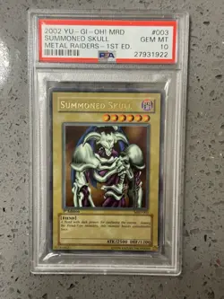 YUGIOH PSA 10 Summoned Skull MRD 1st - Image 1