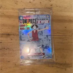Bandai One Piece CCG Monkey D. Luffy ST10-006 Holo Promo US Voyage Basketball - Image 1